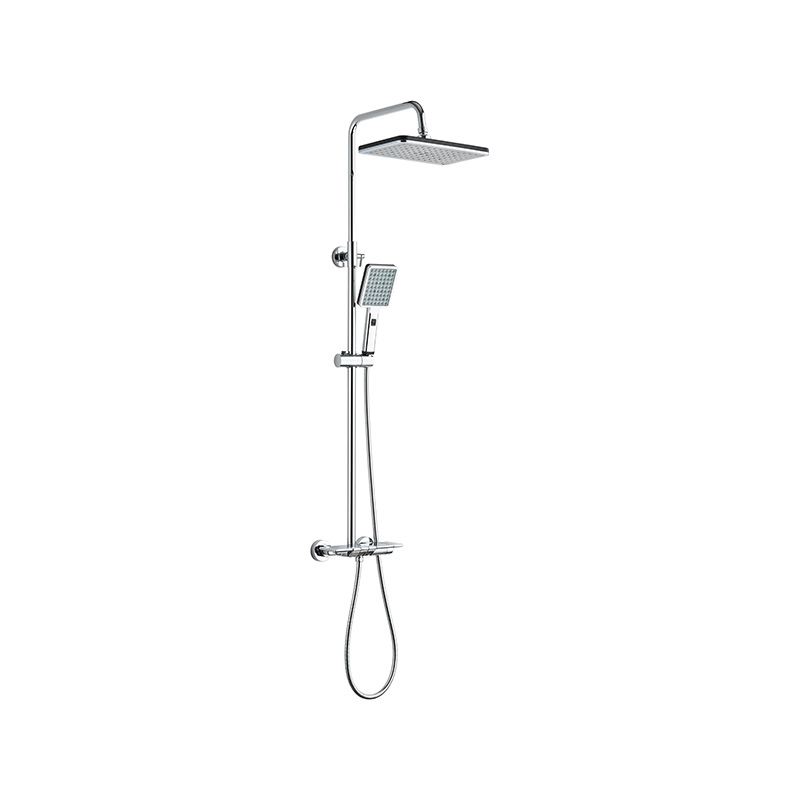 LD-03 Quadratischer Regen- und runder Handbrausemischer aus Chrom für Badezimmer LD-03 Quadratischer Regen- und runder Handbrausemischer aus Chrom für Badezimmer